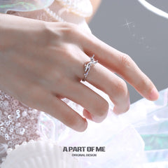 Siren's Song 925 Sterling Silver Mermaid Tail Open Adjustable Ring™