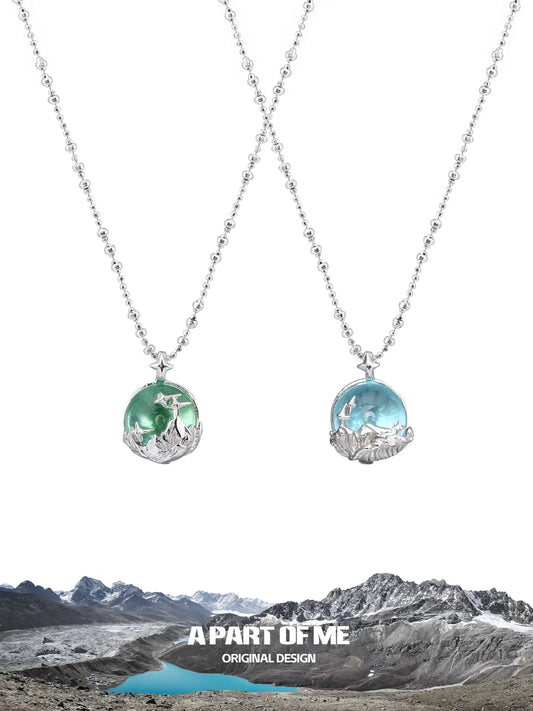 สร้อยคอเงินสเตอร์ลิง 925 ลูกปัดแก้วสีไซเรนส์ซอง™