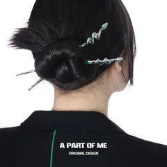 슬리데린 하우스 18k 플래티넘 도금 기본 스네이크 하리핀 헤어핀™