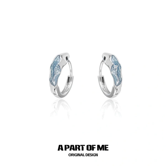 슬리데린 하우스 18k 플래티넘 도금 블랙 스네이크 귀걸이™