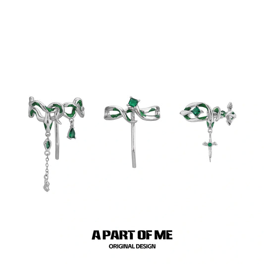 Slytherin House 18k Platinum Plating Snake 3 Types Hair Clips Hairclips™