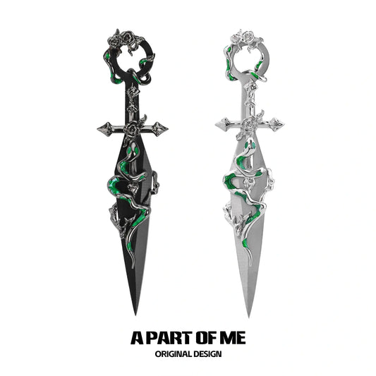 Slytherin House 18k Platinum Plated Twisted Snake DIY Kunai Crafts Decorative Knife™