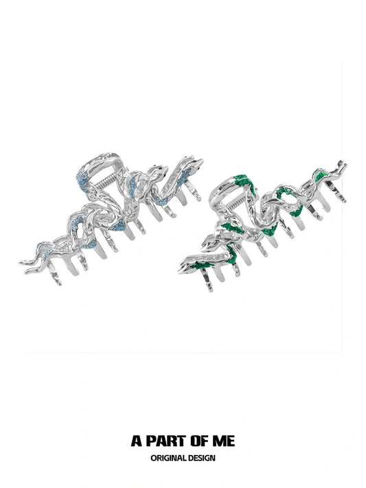 Slytherin House 18k Platinum Plating Twisted Snake Hairclips Hair Clips™
