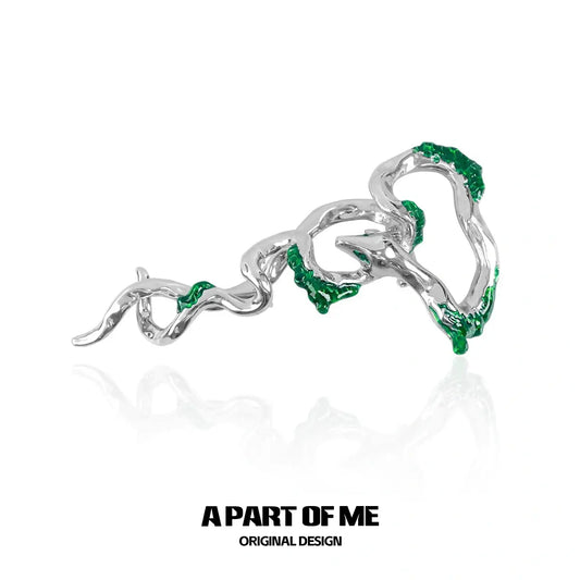 Slytherin House 18k Platinum Plating Twisted Snake Irregular Hairclips Hair Clips ™