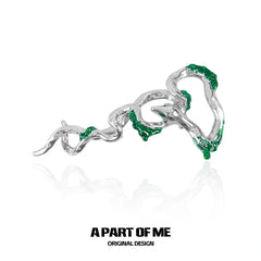 Slytherin House 18k Platinum Plating Twisted Snake Irregular Hairclips Hair Clips ™