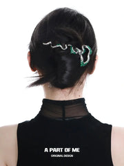 Slytherin House 18k Platinum Plating Twisted Snake Irregular Hairclips Hair Clips ™