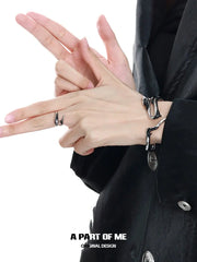 Slytherin House S925 Sterling Silver Basic Ice Snake Resizeable Rings™