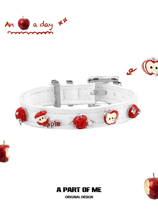 Summer Fruity 18K Platinum Plating Apple Slice Leather Bracelet™