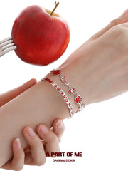 Summer Fruity Sterling Silver Apple Bangle™