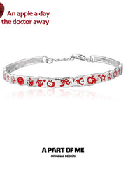 Summer Fruity Sterling Silver Apple Bangle™