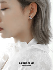 ต่างหูสตั๊ดชุบแพลตตินัม 18k รุ่น Sunrise to Moonfall S925™