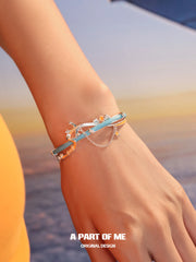 Terminator Route Platinum-Plated Adjustable Open Bangle™