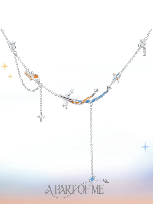 Terminator Route Platinum-Plated Aircraft Y-Type Necklace™