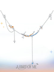 Terminator Route Platinum-Plated Aircraft Y-Type Necklace™
