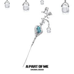 터키석 18k 플래티넘 도금 이어후크 니들 피어싱 이어링™