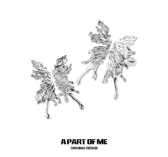 Whiterfly แหวนปรับขนาดได้ ชุบแพลตตินัม 18k ละลายปีก™