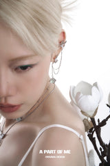 Winged Grace S925 18K Platinum Plating Swallow Green Fluorite Earclips Ear Clips™