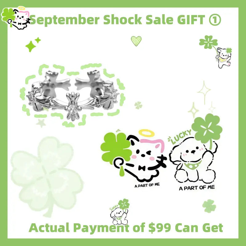 September Shock Sale GIFT① Free jewelry +Lucky Keychain（＄99 USD Can Get）