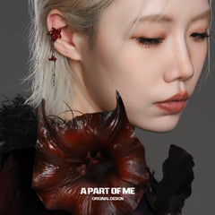 Bloody Datura 18K Platinum Plated Asymmetrical Ear Clips Earclips™