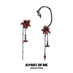 Bloody Datura 18K Platinum Plated Asymmetrical Ear Clips Earclips™