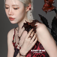Bloody Datura 18K Platinum Plated Asymmetrical Ear Clips Earclips™