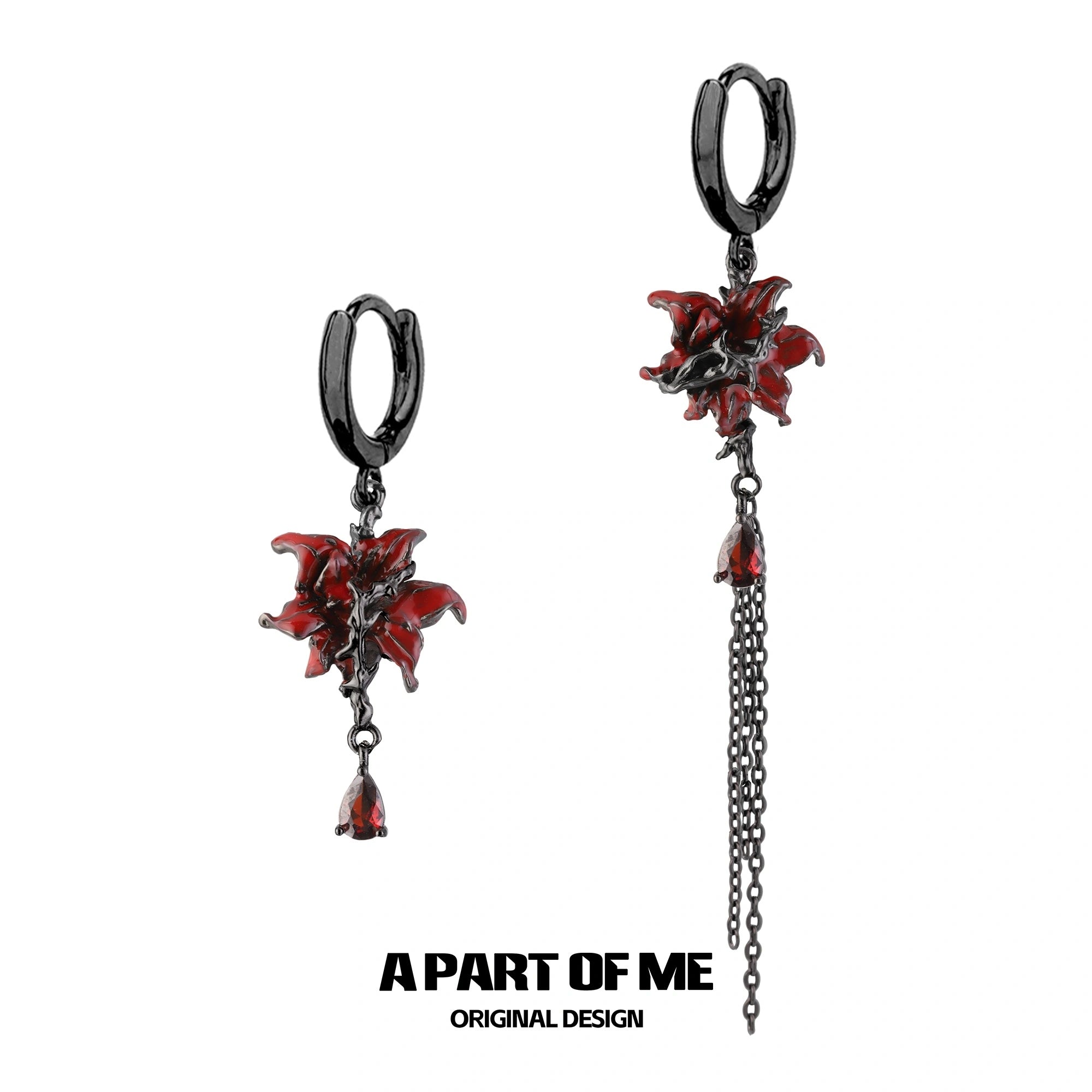 Bloody Datura 18K Platinum Plated Asymmetrical Tassels Earrings™