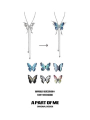 Butterfly Cage 18K Platinum Plating Changeable Butterfly Chokers Necklaces Large™