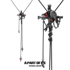 Dark Crows 18K Black Gold Plated Crows Pull-Through Necklace™