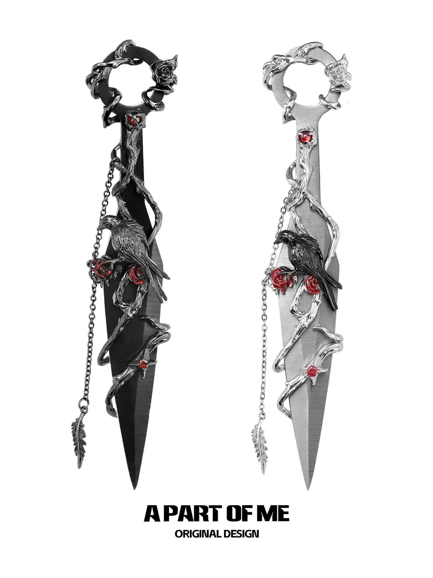 Dark Crows 18K Platinum/Black Gold Plated Crows Kunai Crafts Decorative Knife™
