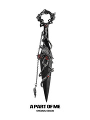 Dark Crows 18K Platinum/Black Gold Plated Crows Kunai Crafts Decorative Knife™