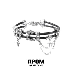 Dark Matter 18K Platinum Plating Resizeable Double-Layer Leather Tassel Bracelets™