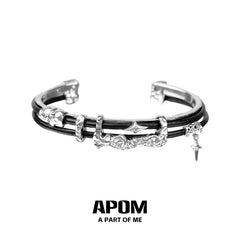 Dark Matter 18K Platinum Plating Resizeable Leather Bangles Bracelets™