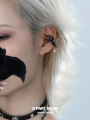 Dark Crows 18K Platinum Plating Ear Clips Earclips™
