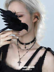 Dark Crows 18K Platinum Plating Ear Clips Earclips™