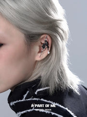 Dark Crows 18K Platinum Plating Rose Ear Hook Needle Piercing Earring™