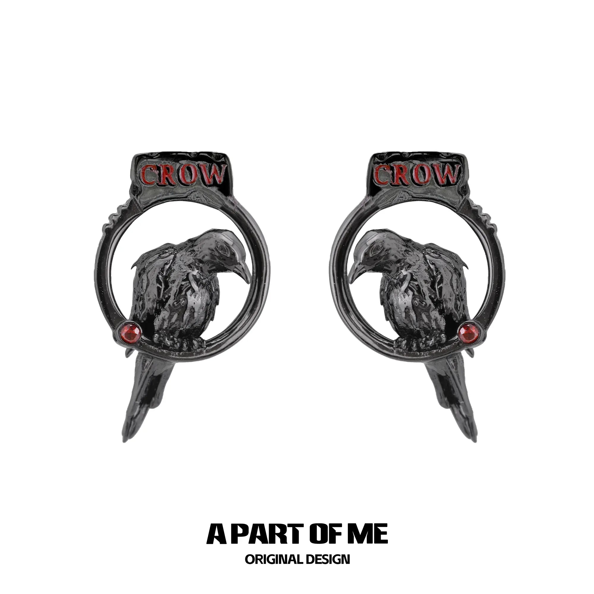 Dark Crows S925 18K Platinum Plating Crow Stud Earrings™