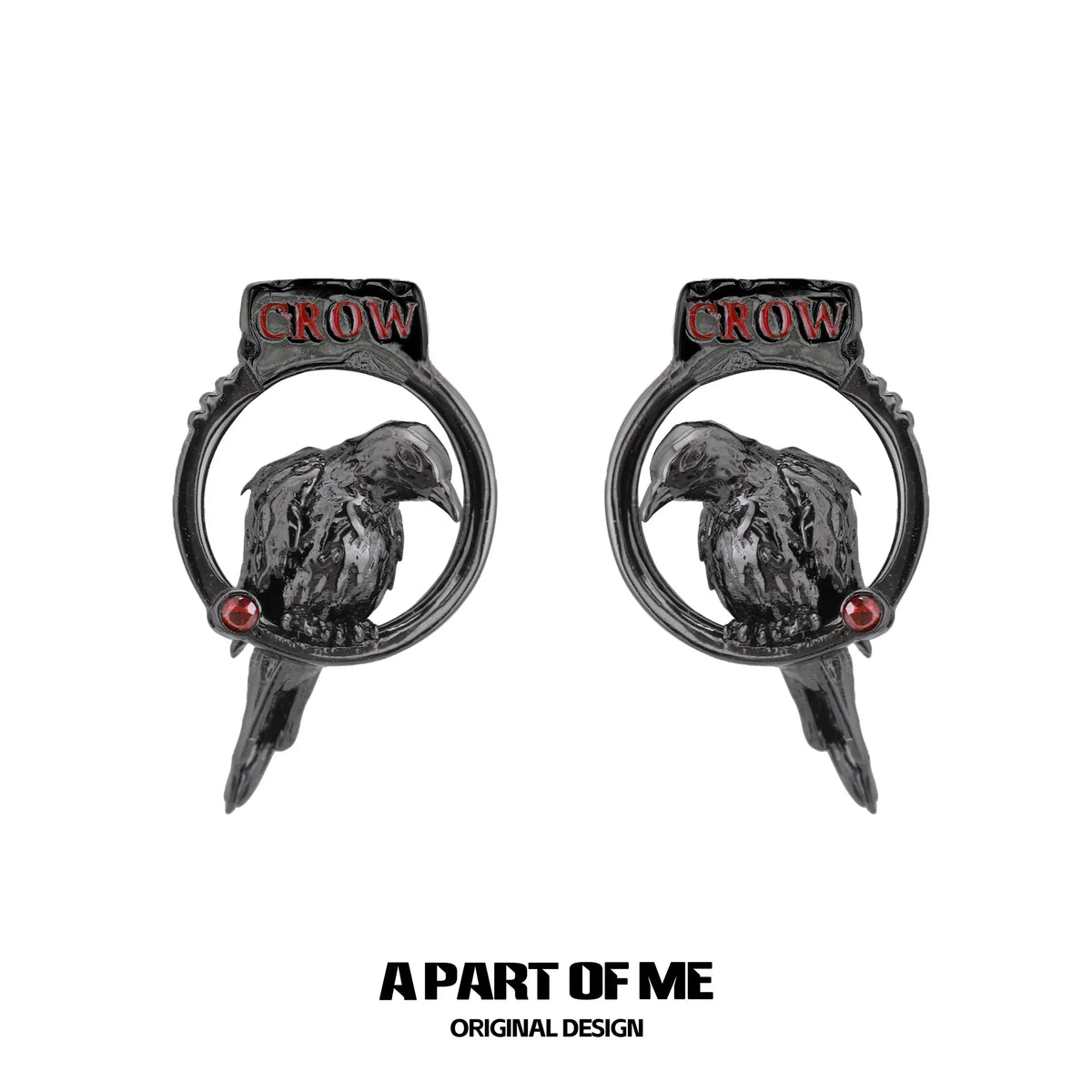 Dark Crows S925 18K Platinum Plating Crow Stud Earrings™