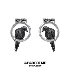 Dark Crows S925 18K Platinum Plating Crow Stud Earrings™
