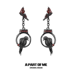 Dark Crows S925 18K Platinum Plating Pendant Earrings™