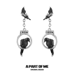 Dark Crows S925 18K Platinum Plating Pendant Earrings™