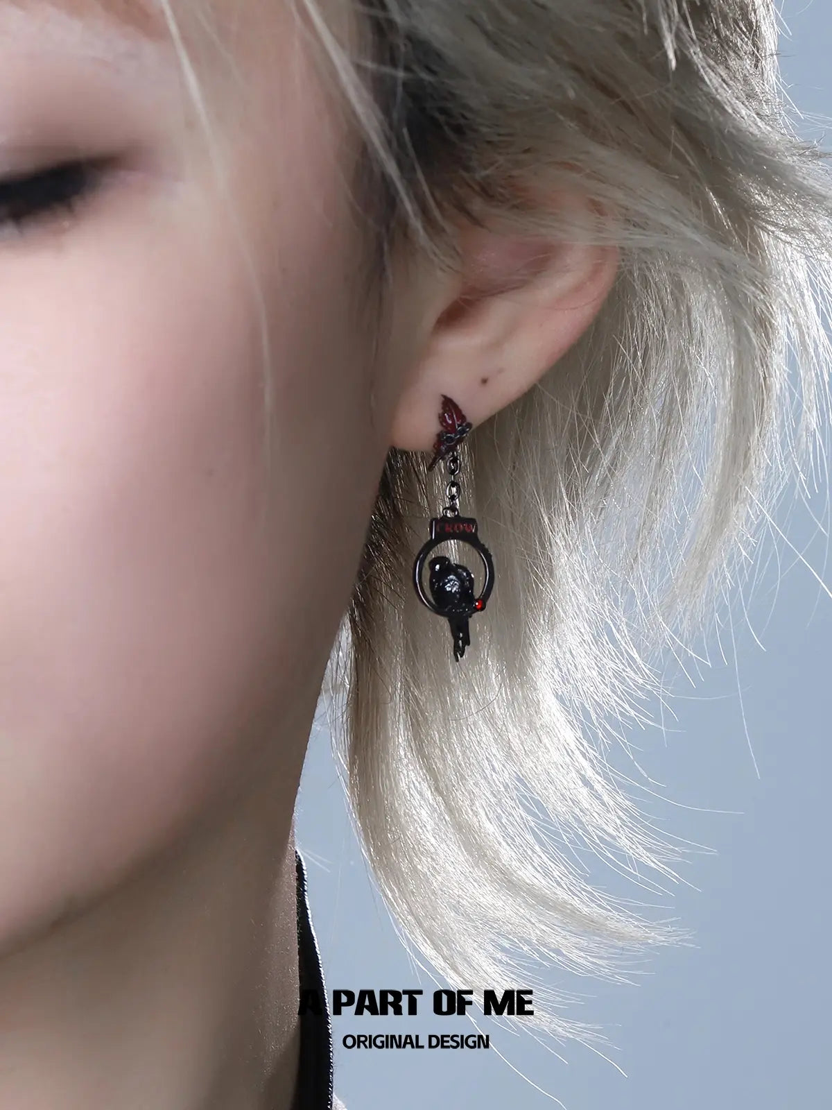 Dark Raven S925 18K Platinum Plating Pendant Earrings™