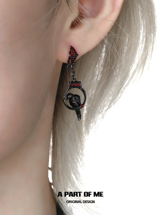 Dark Crows S925 18K Platinum Plating Pendant Earrings™