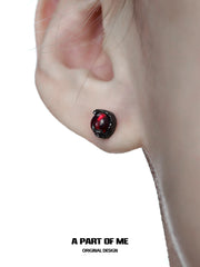 Dark Crows S925 18K Platinum Plating Red Crystal Detachable Earrings™