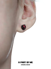 Dark Crows S925 18K Platinum Plating Red Crystal Detachable Earrings™