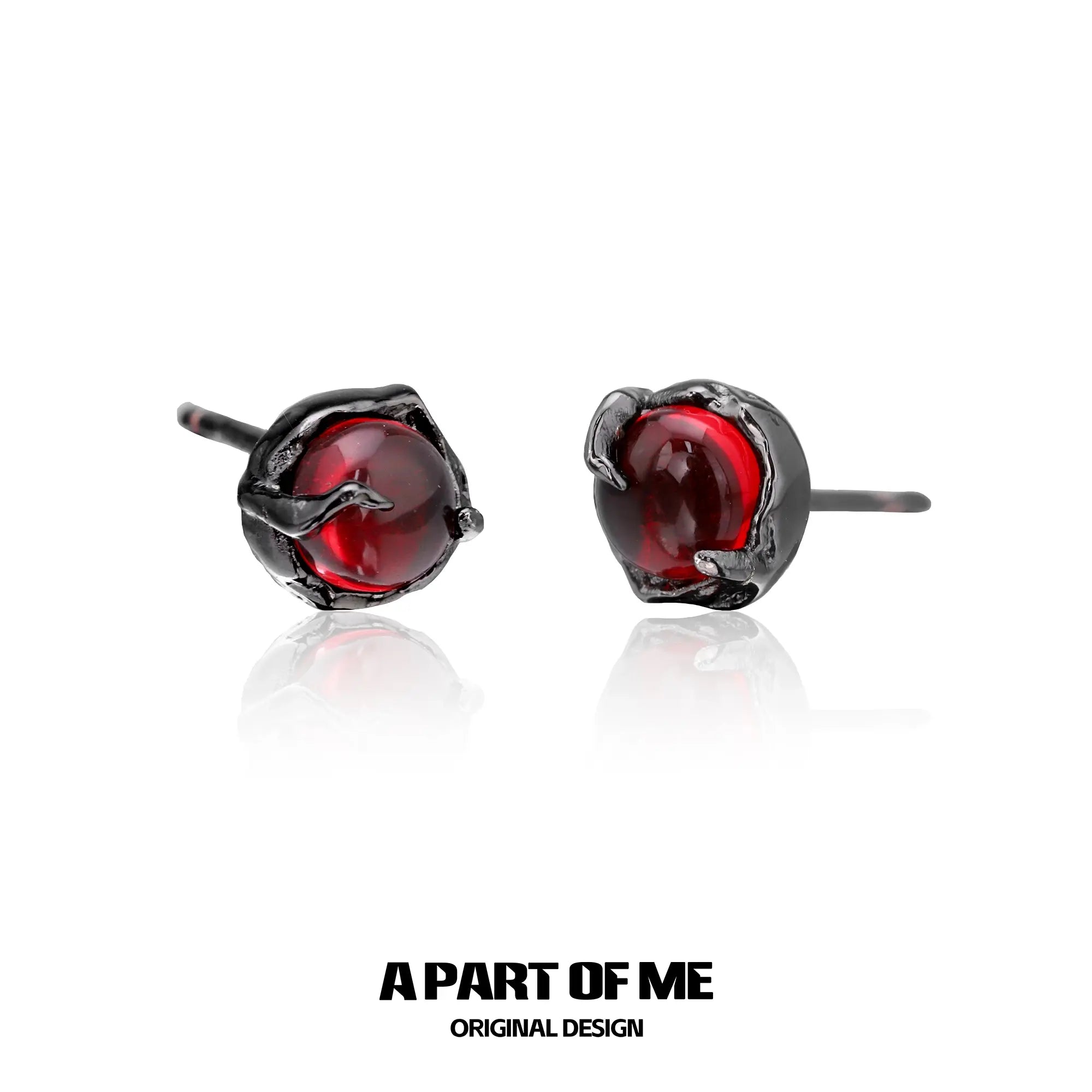 Dark Crows S925 18K Platinum Plating Red Crystal Detachable Earrings™