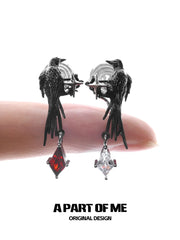 Dark Crows S925 18K Platinum Plating Stud Earrings™