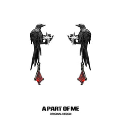 Dark Crows S925 18K Platinum Plating Stud Earrings™