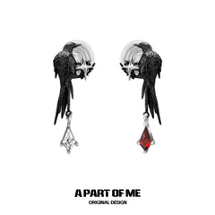 Dark Crows S925 18K Platinum Plating Stud Earrings™