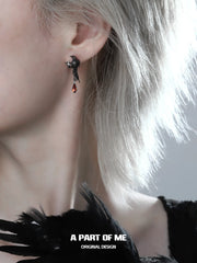 Dark Crows S925 18K Platinum Plating Stud Earrings™