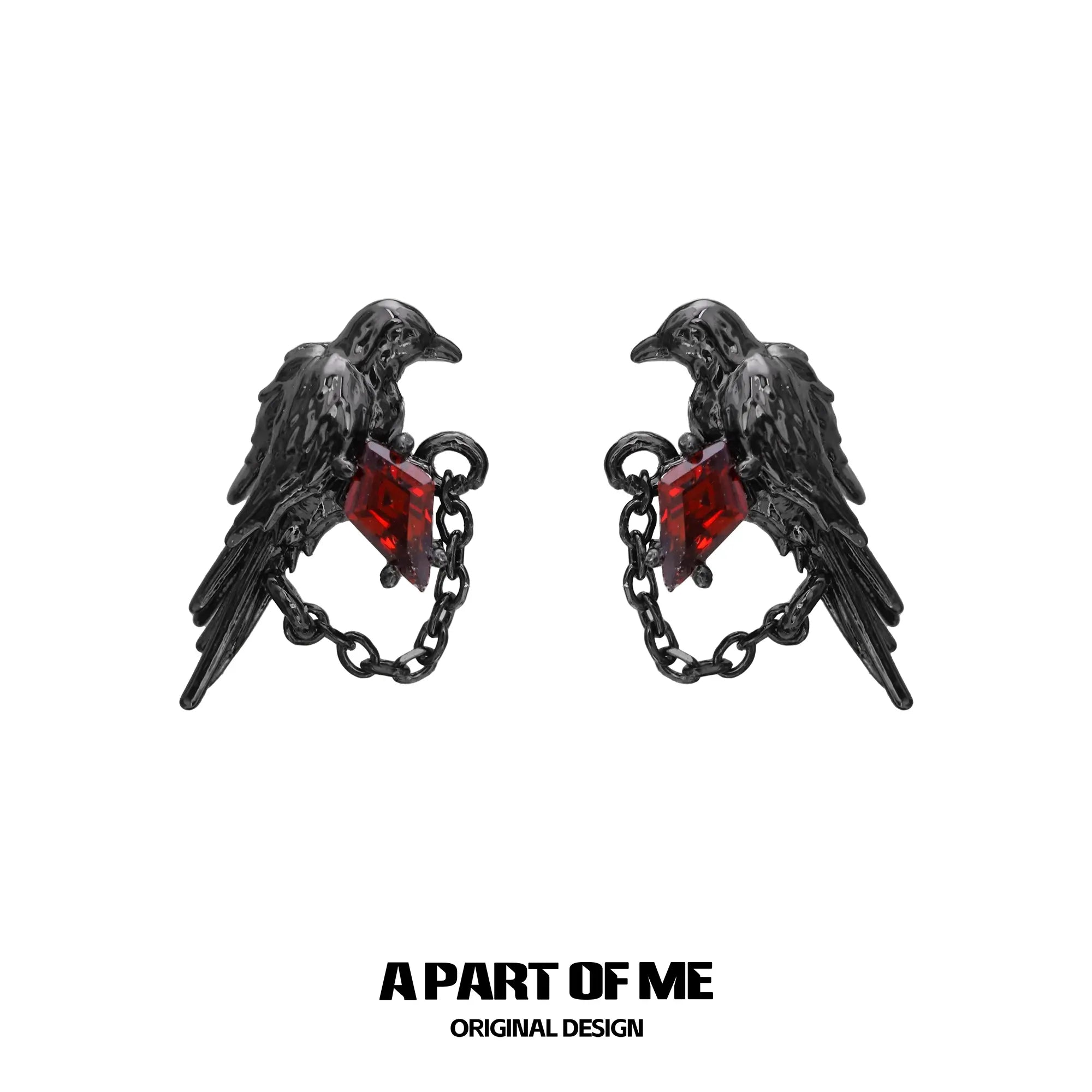 Dark Crows S925 Sterling Silver Resizeable Earrings™